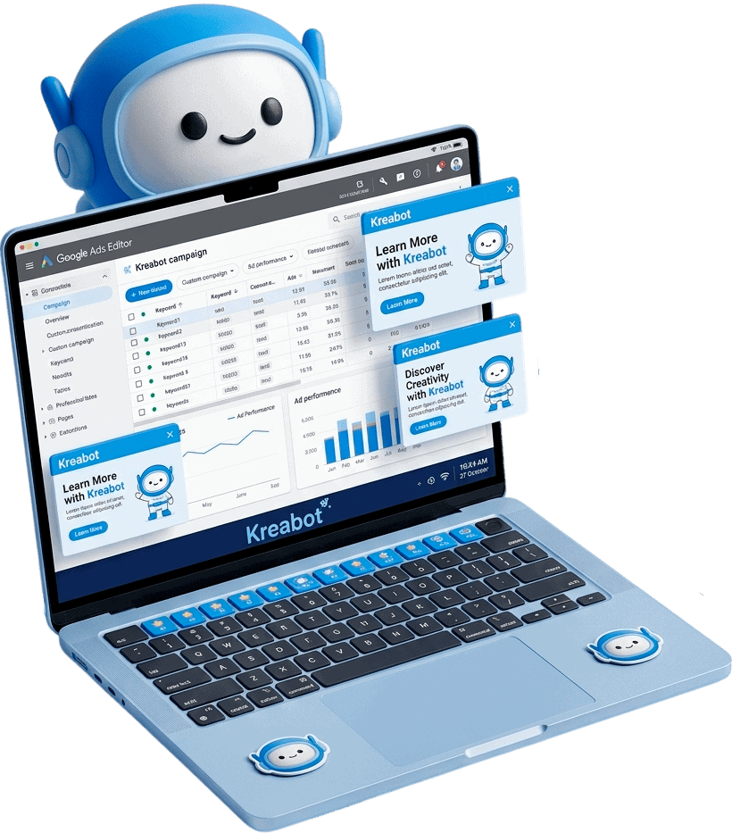 Kreabot - Trabajando en su Laptop by Kreads Media